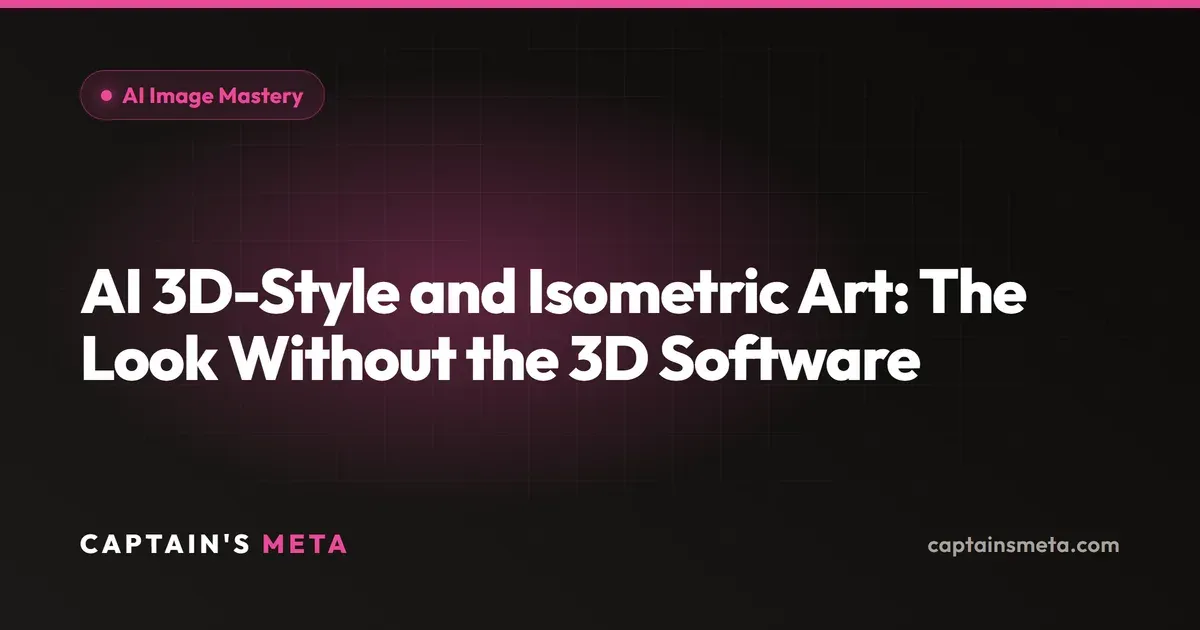 AI 3D-Style and Isometric Art: The Look Without the 3D Software