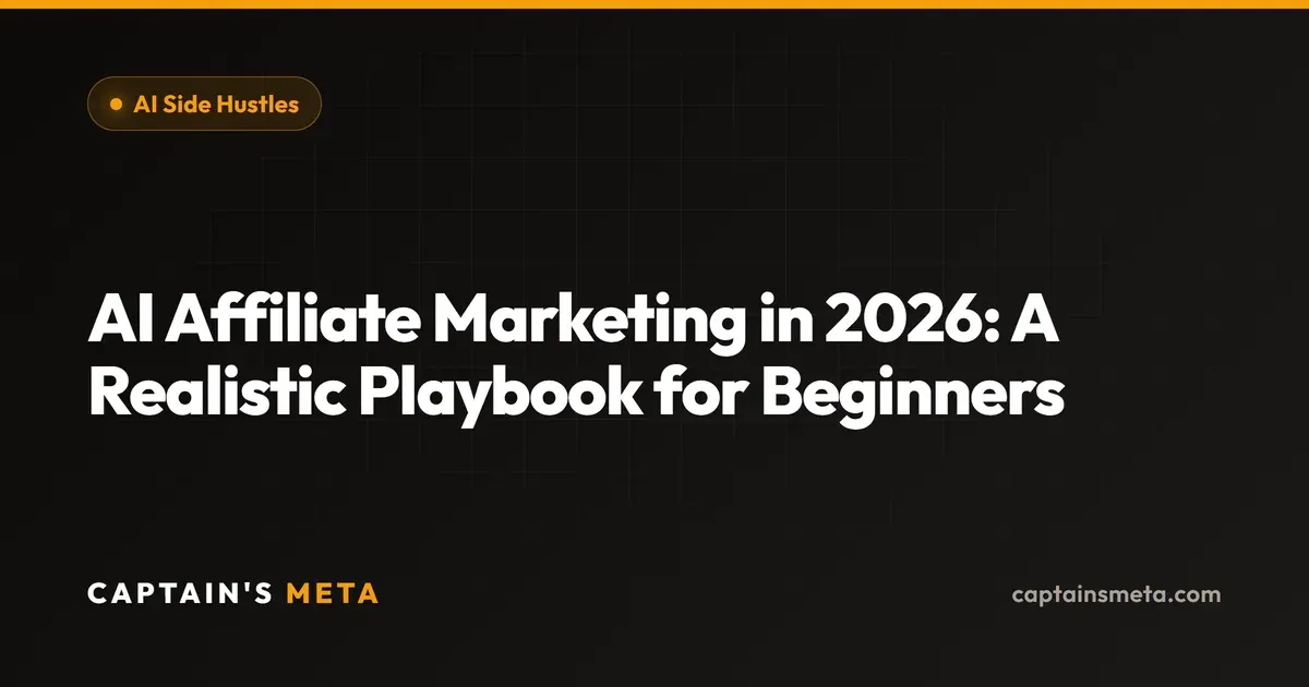 AI Affiliate Marketing in 2026: A Realistic Playbook for Beginners