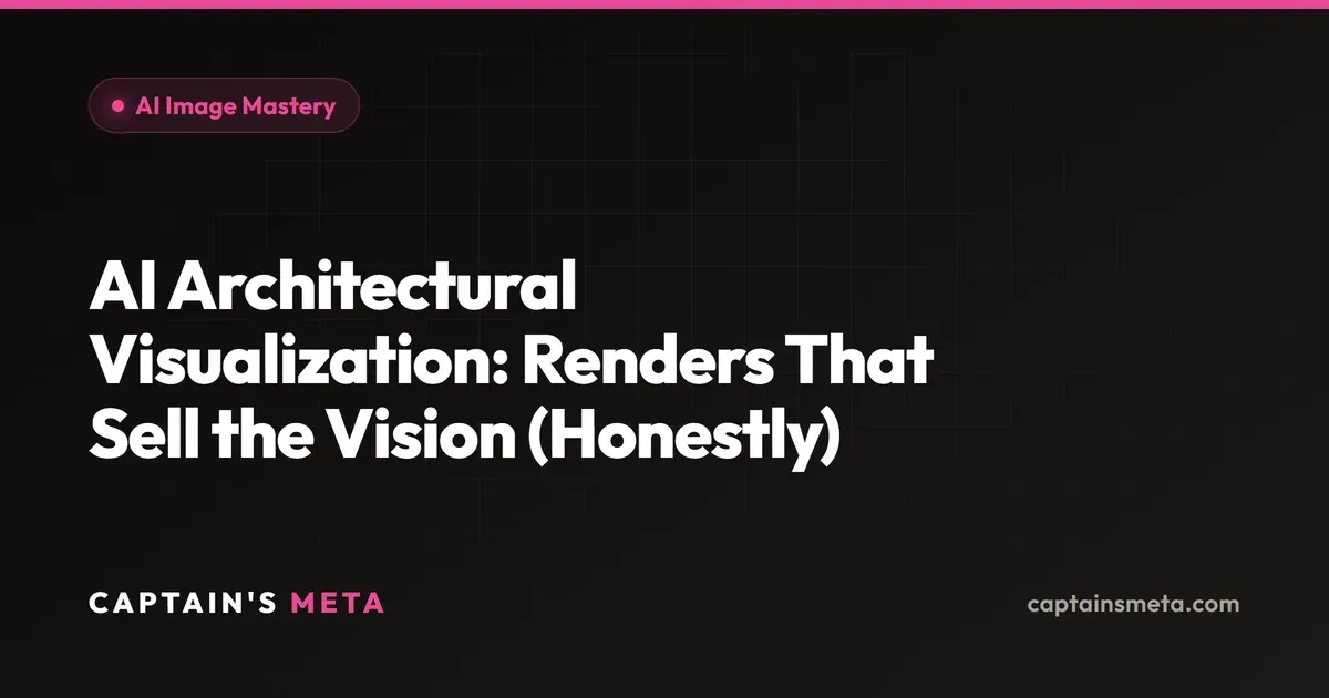 AI Architectural Visualization: Renders That Sell the Vision (Honestly)