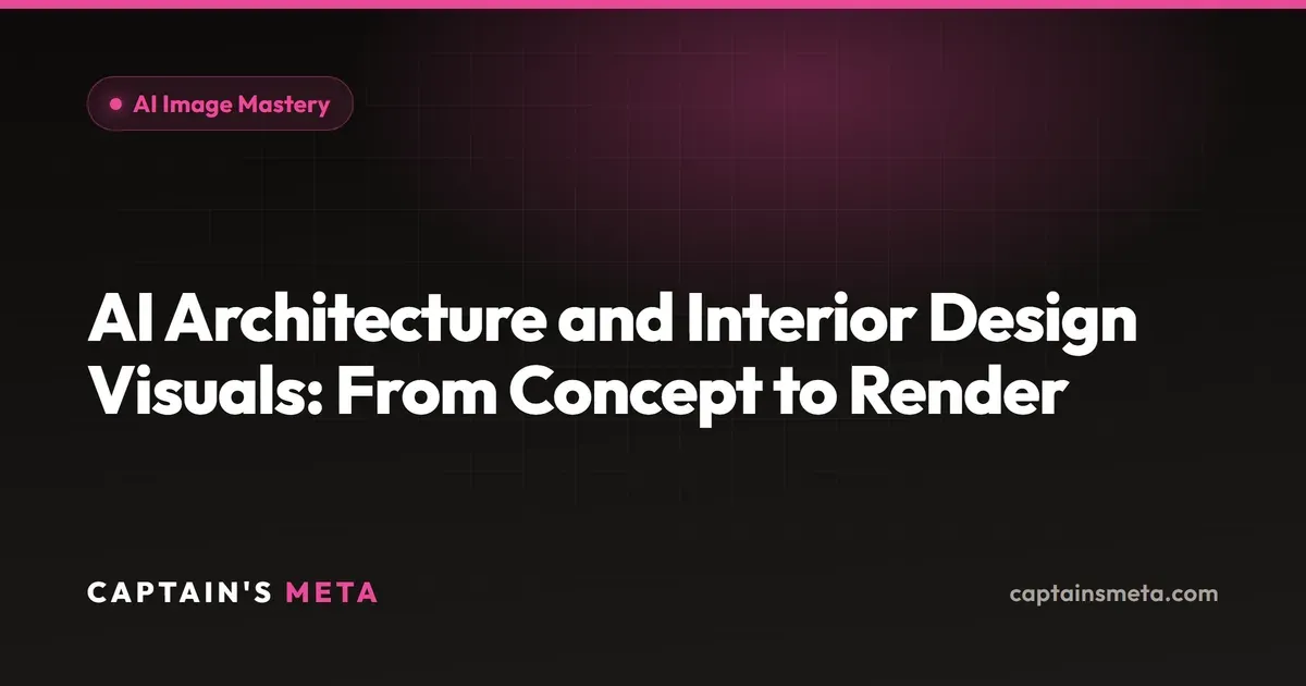 AI Architecture and Interior Design Visuals: From Concept to Render