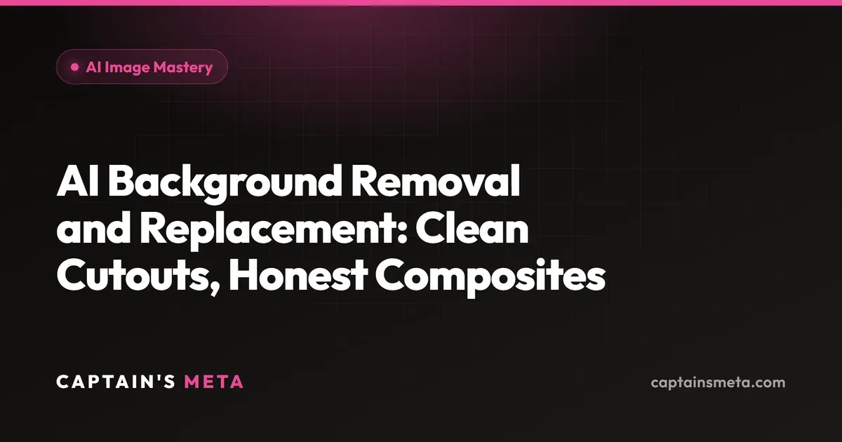AI Background Removal and Replacement: Clean Cutouts, Honest Composites