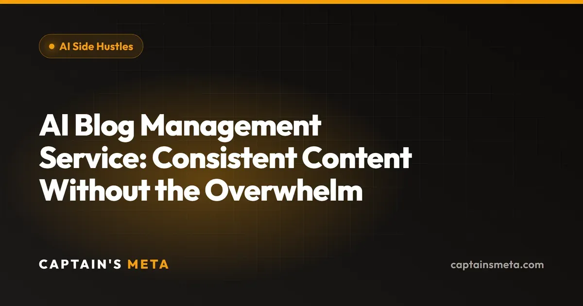 AI Blog Management Service: Consistent Content Without the Overwhelm