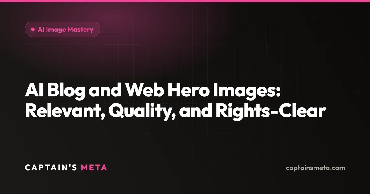 AI Blog and Web Hero Images: Relevant, Quality, and Rights-Clear