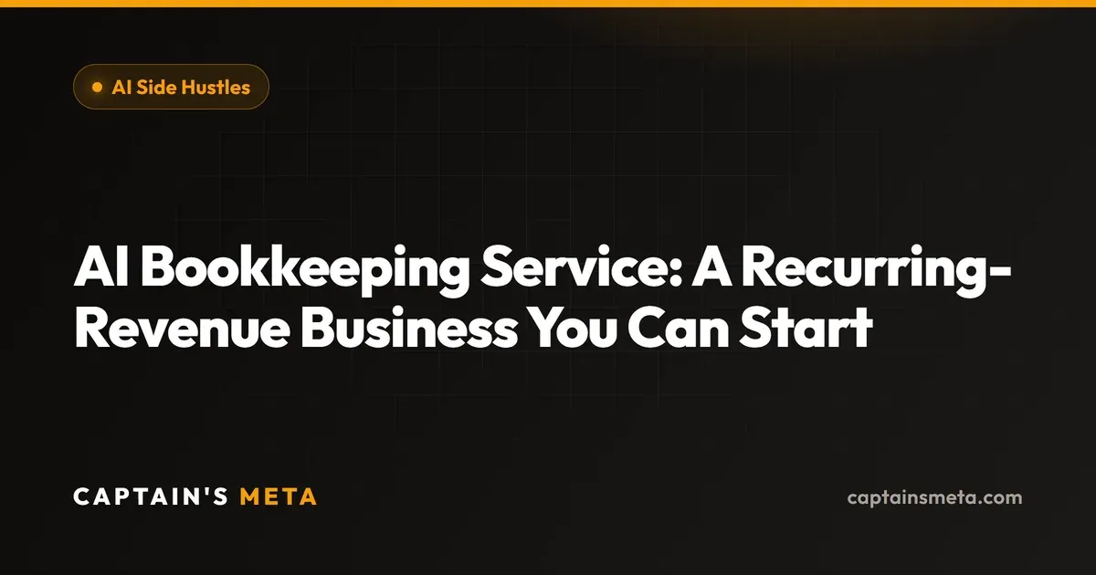 AI Bookkeeping Service: A Recurring-Revenue Business You Can Start