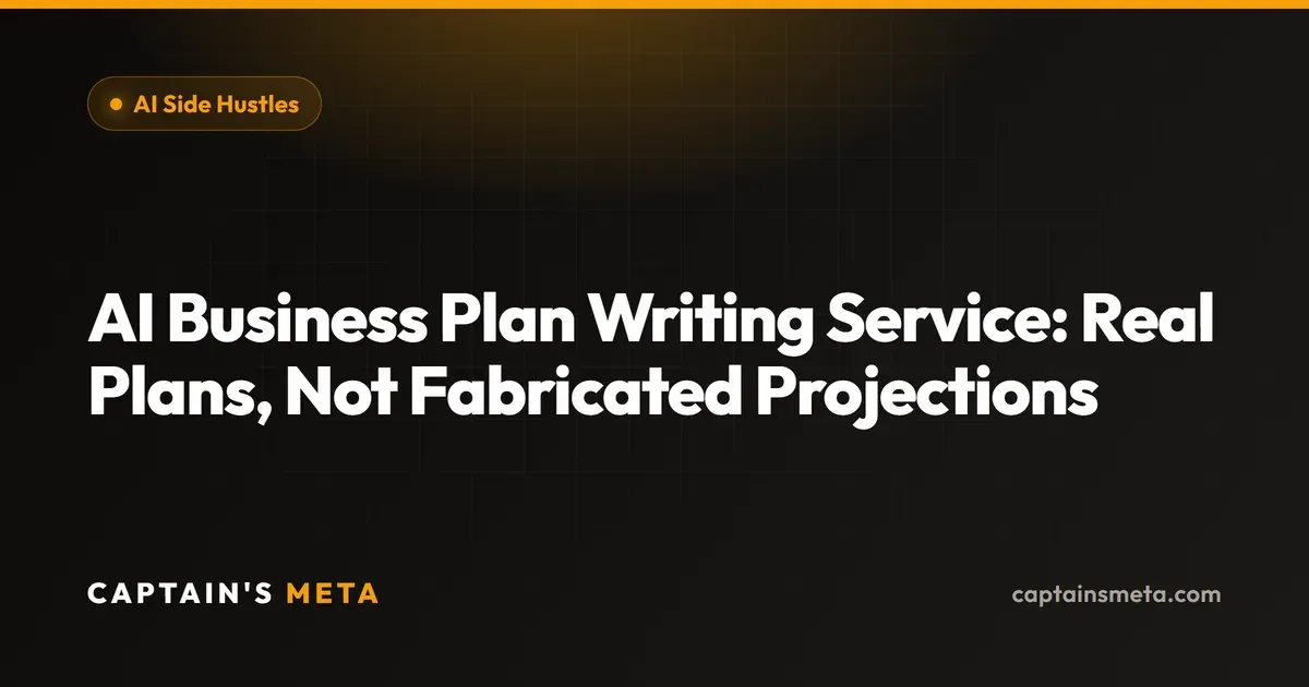 AI Business Plan Writing Service: Real Plans, Not Fabricated Projections