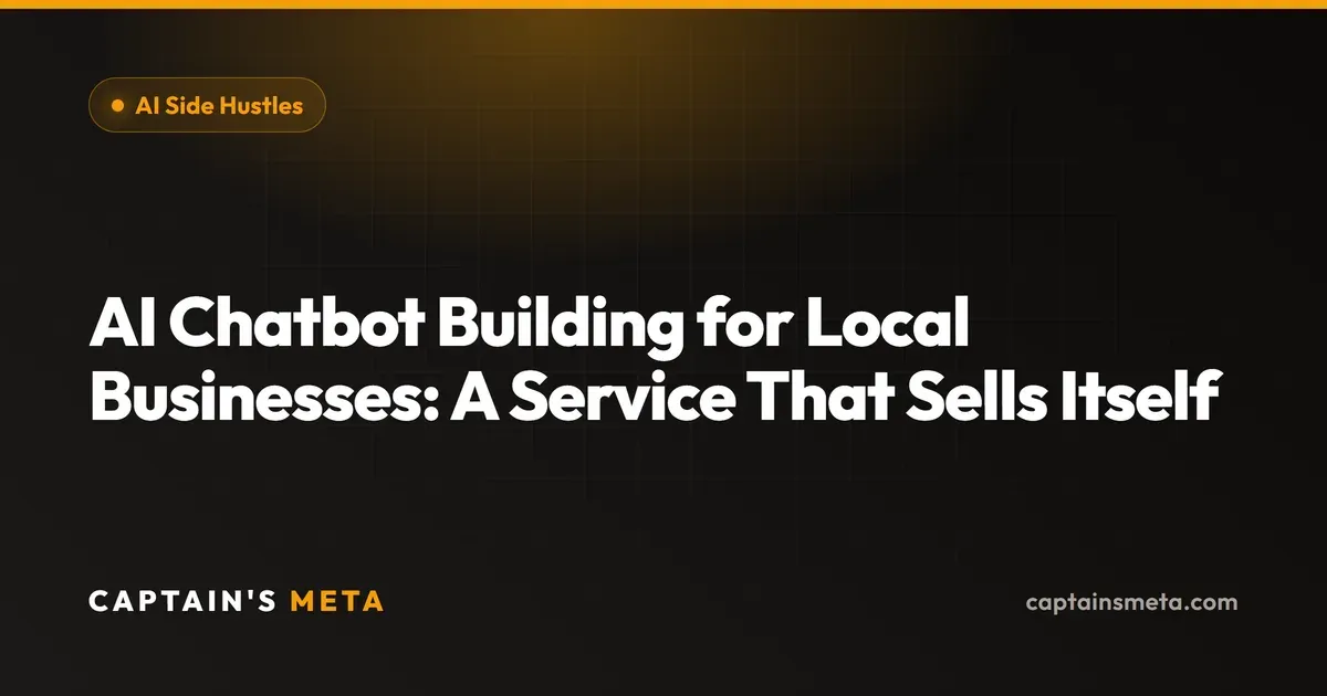 AI Chatbot Building for Local Businesses: A Service That Sells Itself