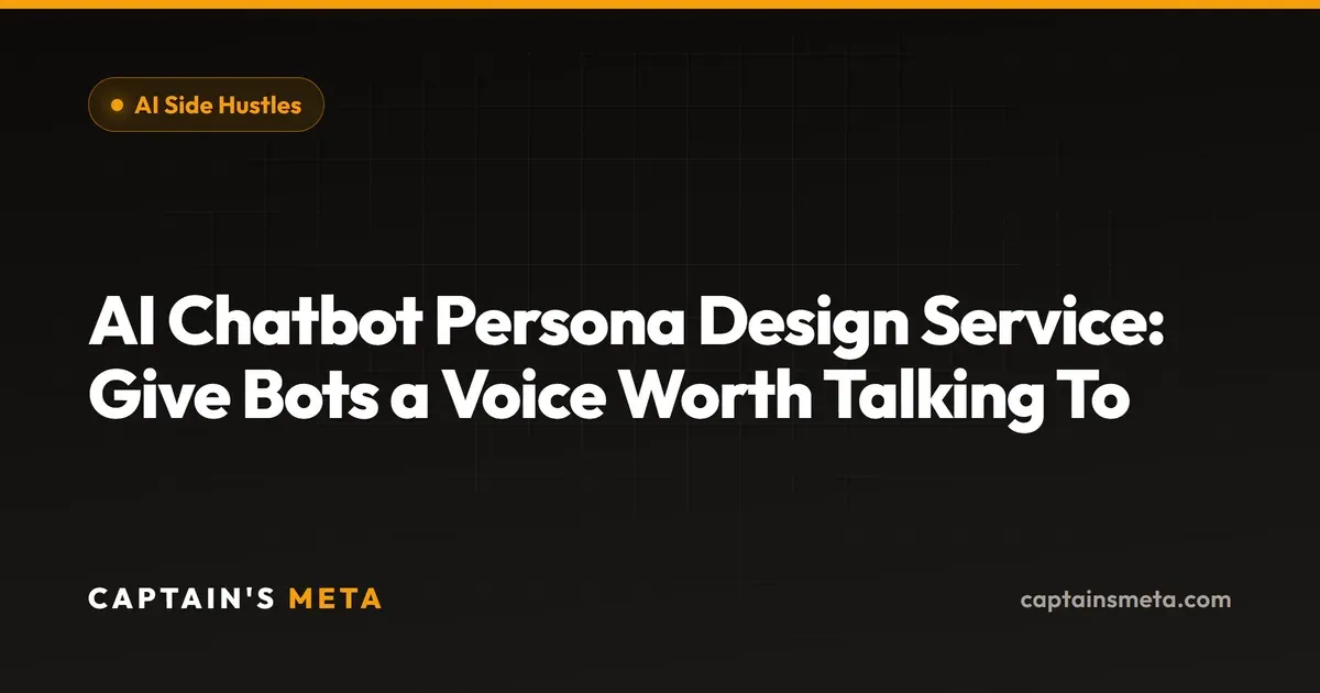 AI Chatbot Persona Design Service: Give Bots a Voice Worth Talking To
