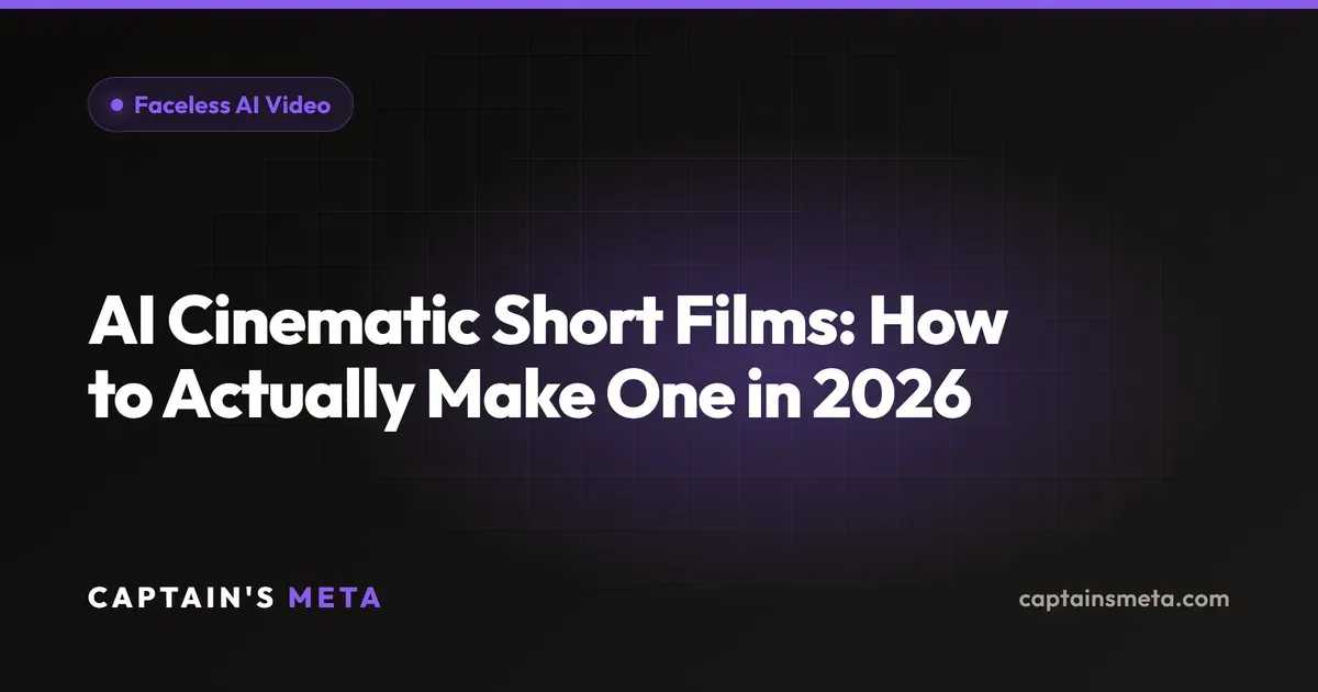 AI Cinematic Short Films: How to Actually Make One in 2026