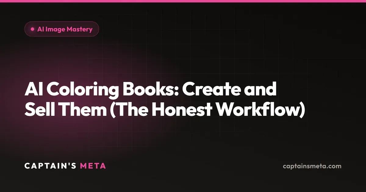 AI Coloring Books: Create and Sell Them (The Honest Workflow)