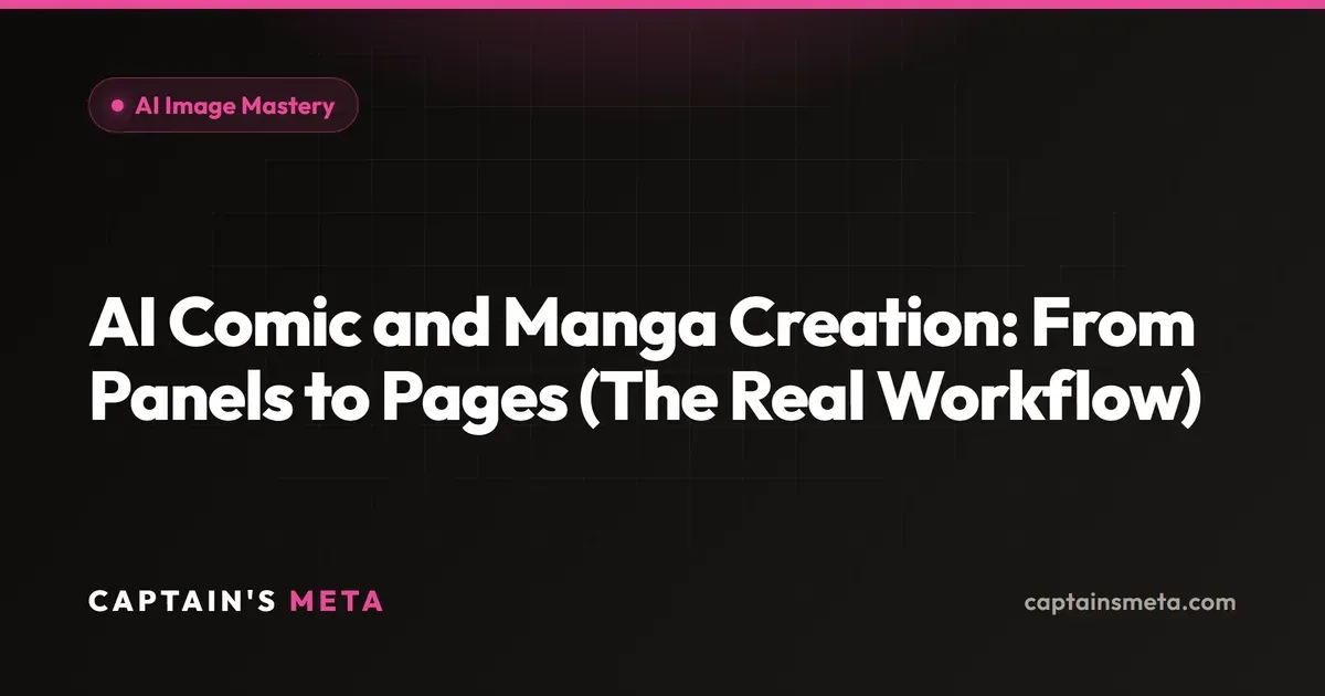 AI Comic and Manga Creation: From Panels to Pages (The Real Workflow)