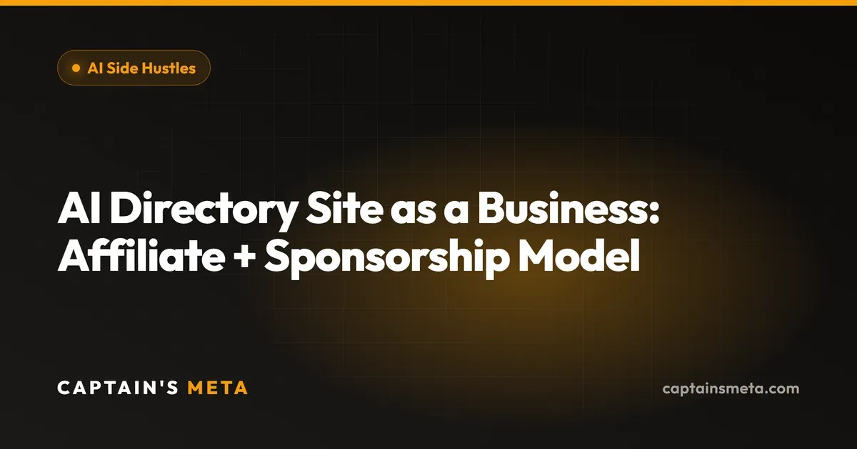AI Directory Site as a Business: Affiliate + Sponsorship Model