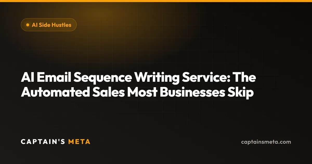 AI Email Sequence Writing Service: The Automated Sales Most Businesses Skip