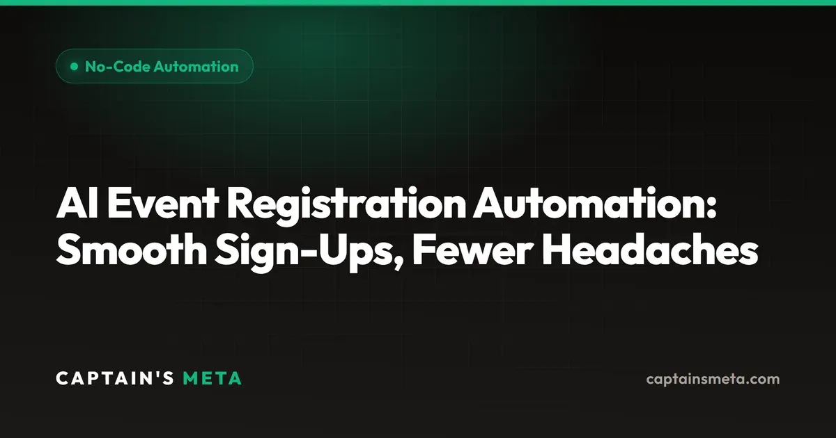 AI Event Registration Automation: Smooth Sign-Ups, Fewer Headaches