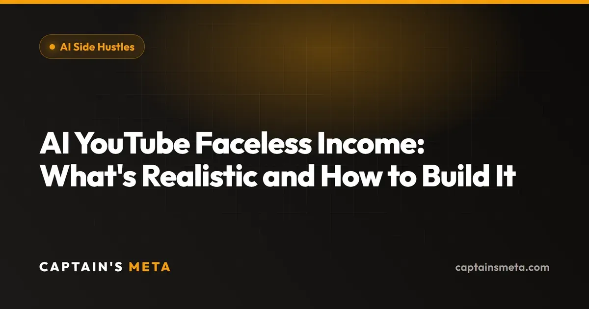 AI YouTube Faceless Income: What's Realistic and How to Build It