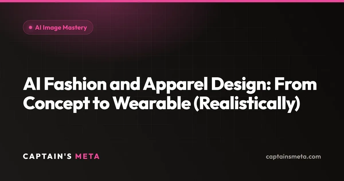 AI Fashion and Apparel Design: From Concept to Wearable (Realistically)