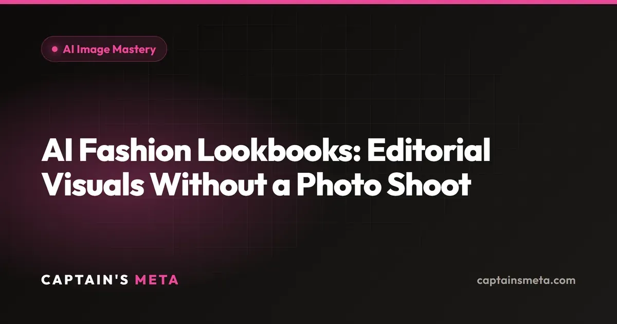 AI Fashion Lookbooks: Editorial Visuals Without a Photo Shoot
