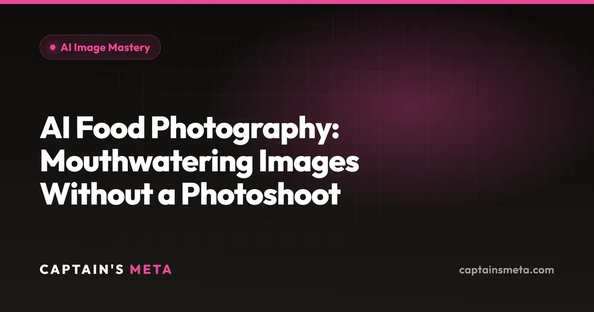 AI Food Photography: Mouthwatering Images Without a Photoshoot
