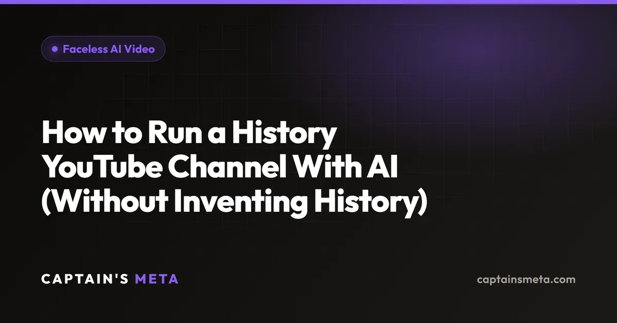 How to Run a History YouTube Channel With AI (Without Inventing History)