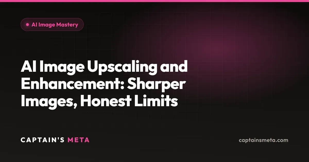 AI Image Upscaling and Enhancement: Sharper Images, Honest Limits