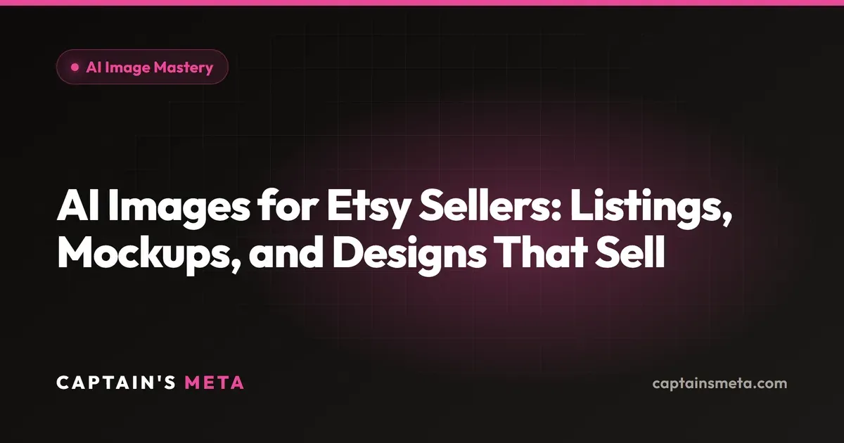 AI Images for Etsy Sellers: Listings, Mockups, and Designs That Sell