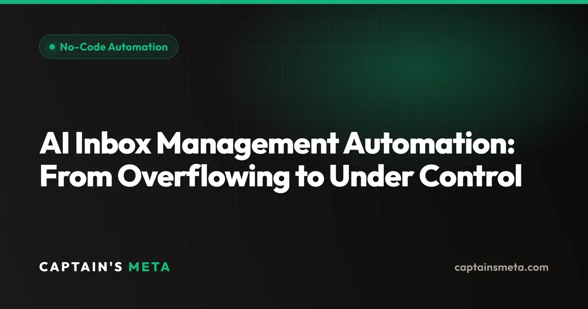 AI Inbox Management Automation: From Overflowing to Under Control