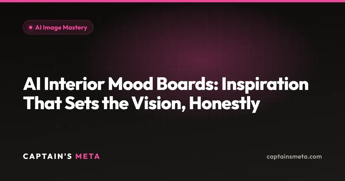 AI Interior Mood Boards: Inspiration That Sets the Vision, Honestly