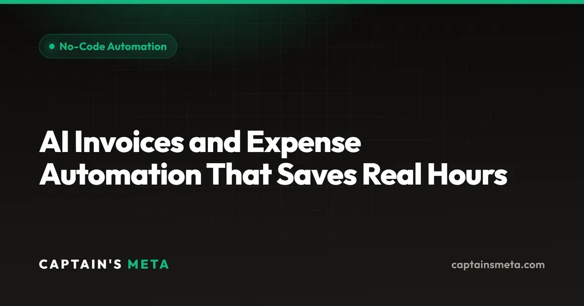 AI Invoices and Expense Automation That Saves Real Hours