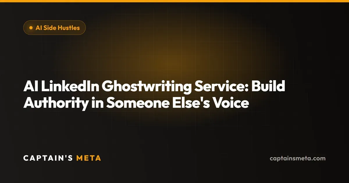 AI LinkedIn Ghostwriting Service: Build Authority in a Client's Voice