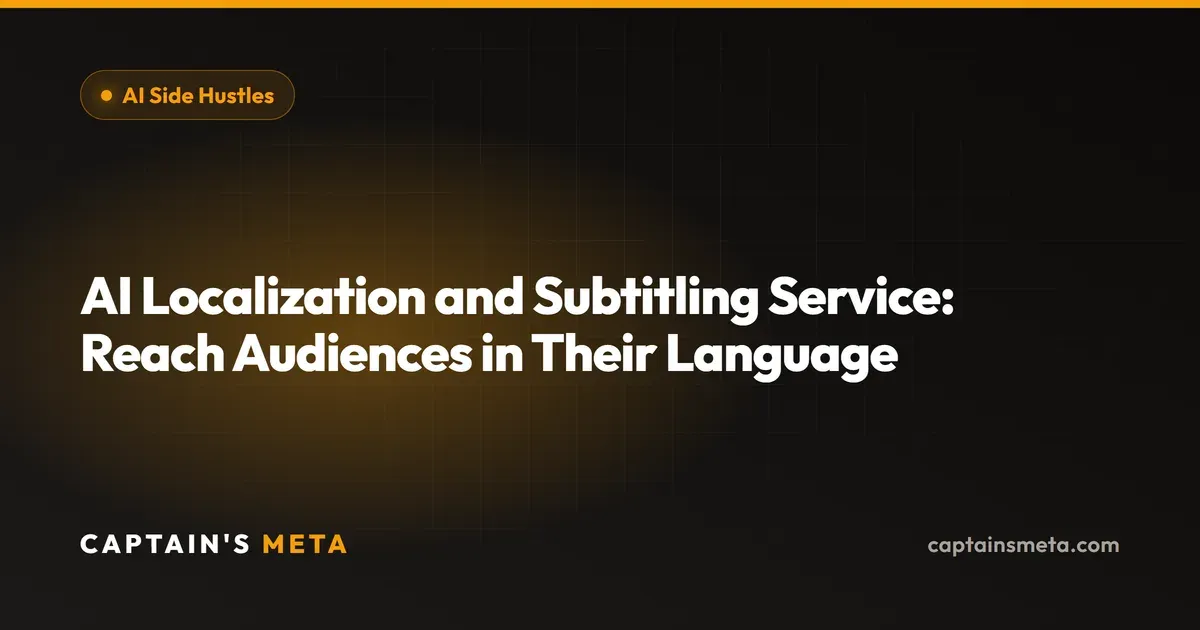 AI Localization and Subtitling Service: Reach Audiences in Their Language
