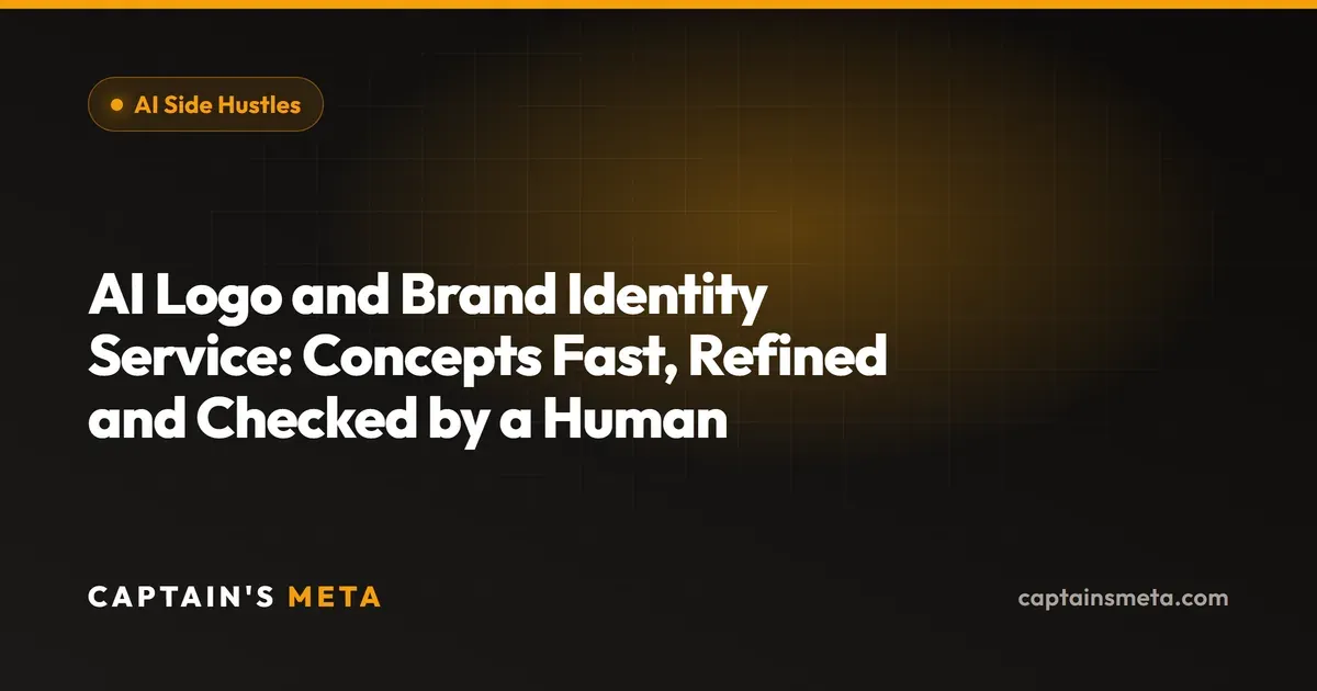 AI Logo and Brand Identity Service: Concepts Fast, Refined and Checked by a Human