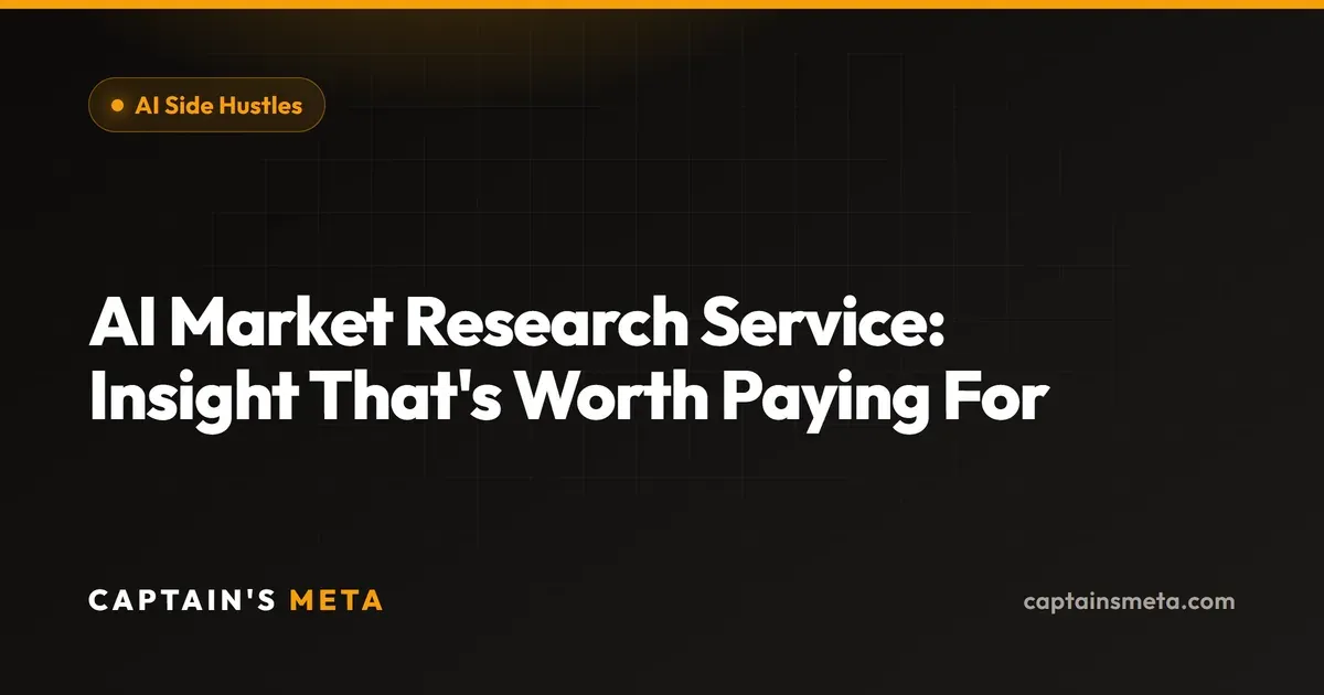 AI Market Research Service: Insight That's Worth Paying For