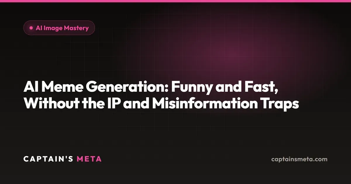 AI Meme Generation: Funny and Fast, Without the IP and Misinformation Traps