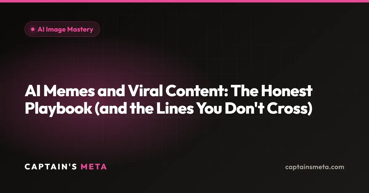 AI Memes and Viral Content: The Honest Playbook (and the Lines You Don't Cross)