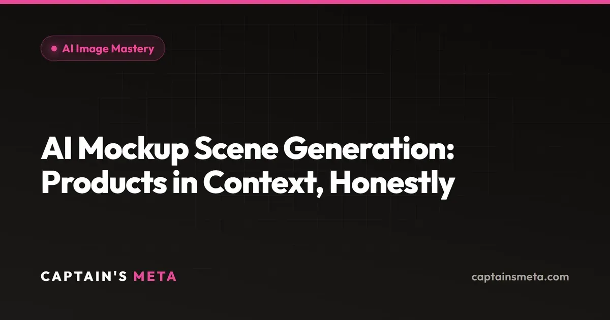 AI Mockup Scene Generation: Products in Context, Honestly