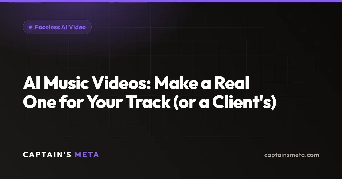 AI Music Videos: Make a Real One for Your Track (or a Client's)