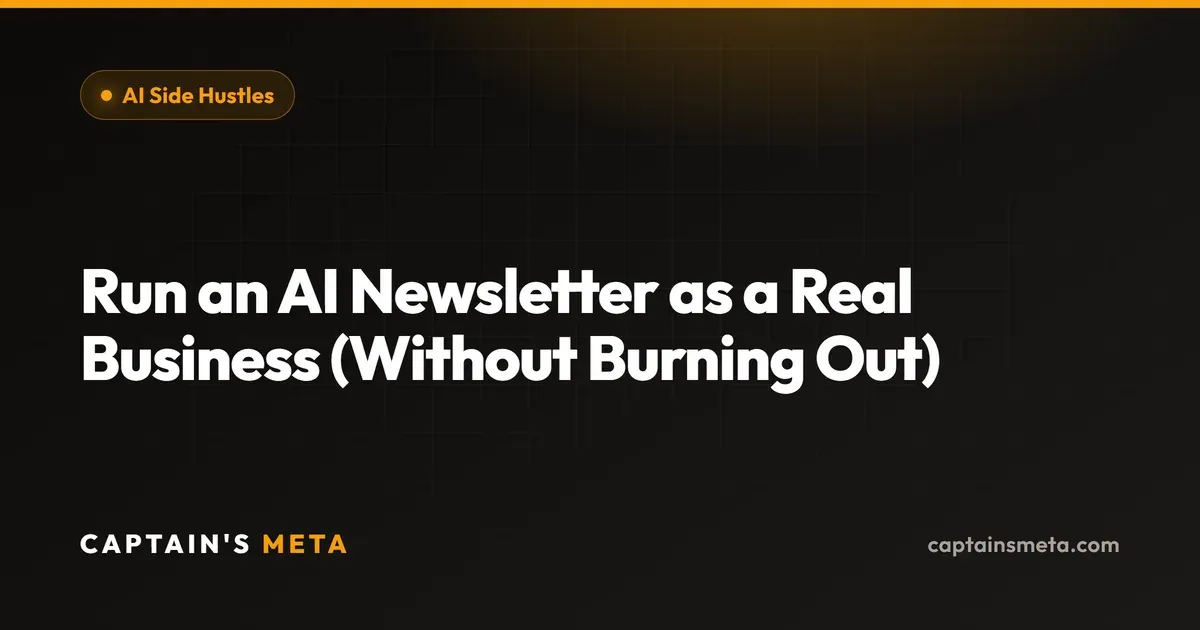 Run an AI Newsletter as a Real Business (Without Burning Out)