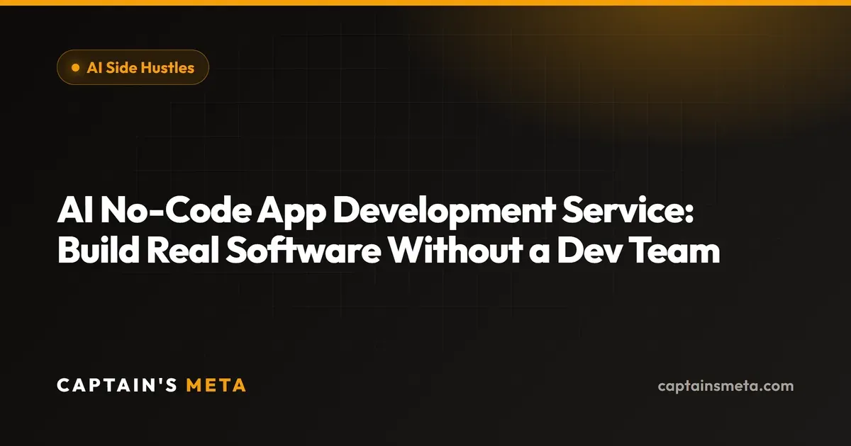 AI No-Code App Development Service: Build Real Software Without a Dev Team
