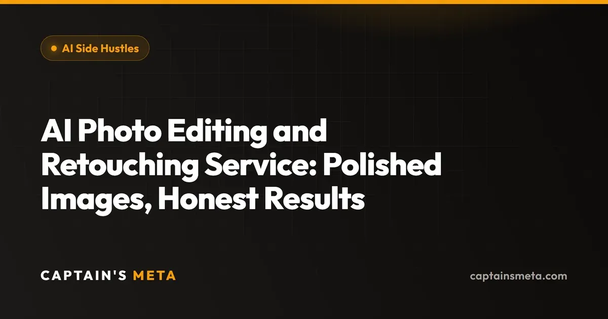 AI Photo Editing and Retouching Service: Polished Images, Honest Results