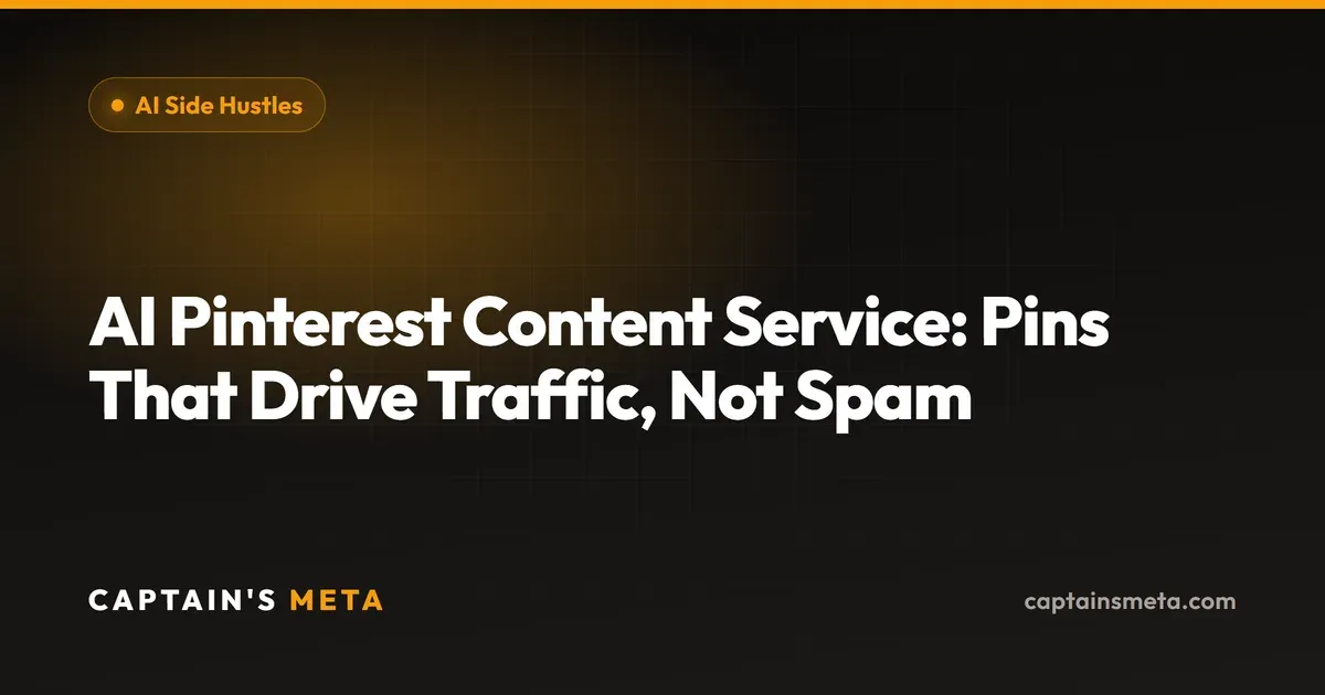 AI Pinterest Content Service: Pins That Drive Traffic, Not Spam