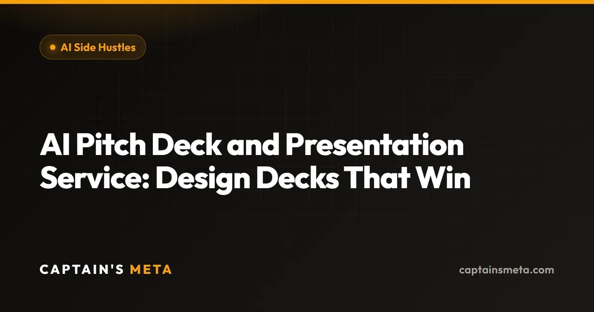 AI Pitch Deck and Presentation Service: Design Decks That Win