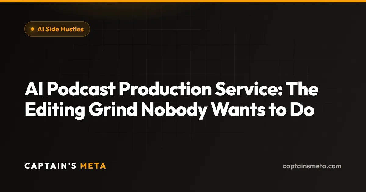 AI Podcast Production Service: The Editing Grind Nobody Wants to Do