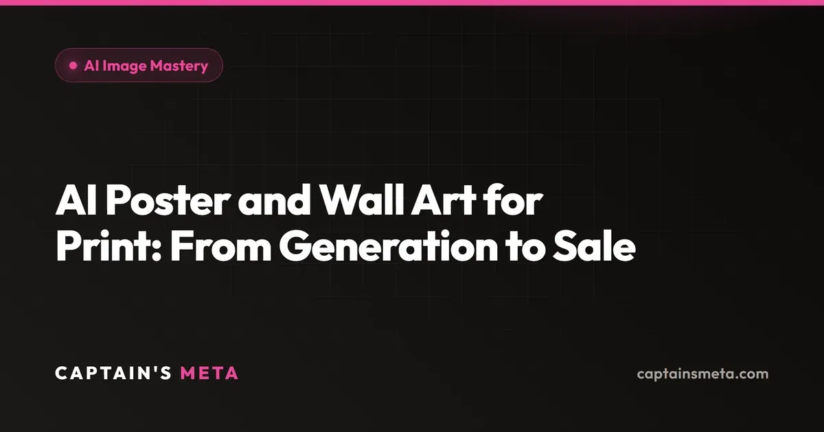 AI Poster and Wall Art for Print: From Generation to Sale
