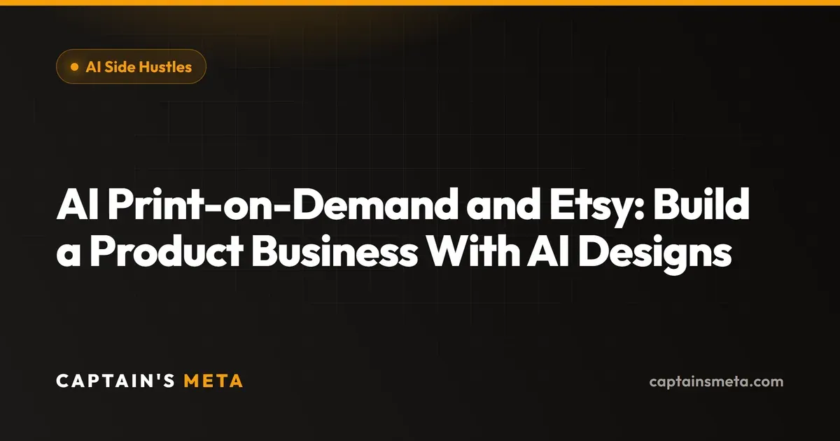AI Print-on-Demand and Etsy: Build a Product Business With AI Designs