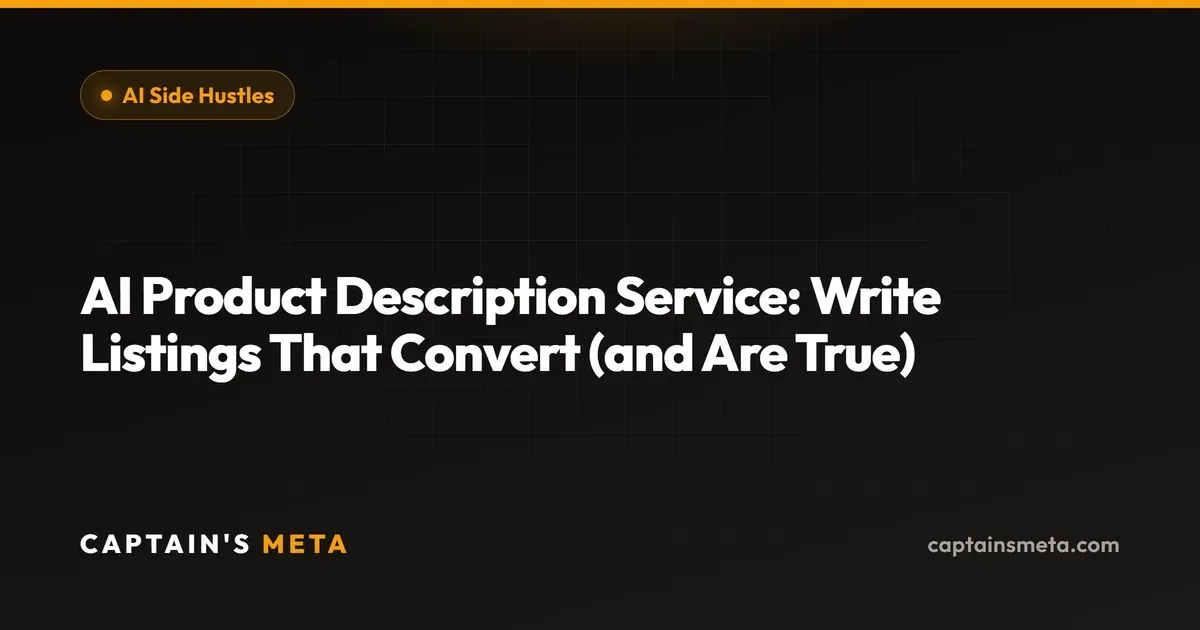 AI Product Description Service: Write Listings That Convert (and Are True)