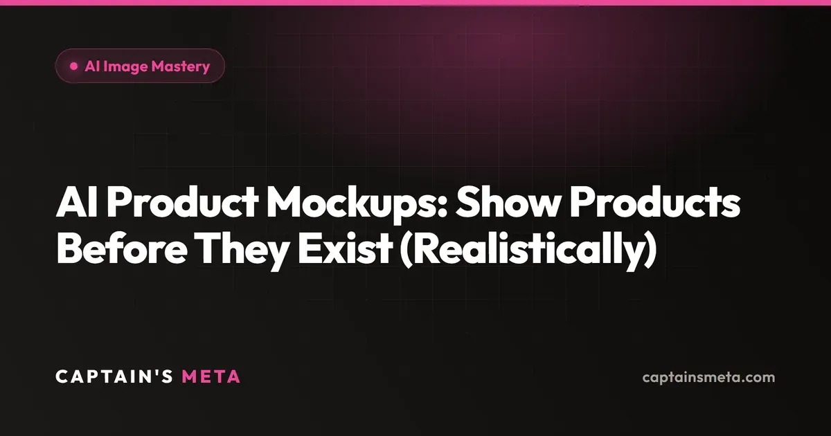 AI Product Mockups: Show Products Before They Exist (Realistically)