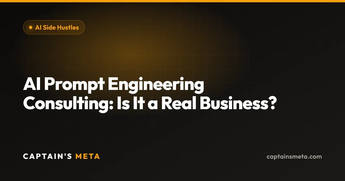 AI Prompt Engineering Consulting: Is It a Real Business?