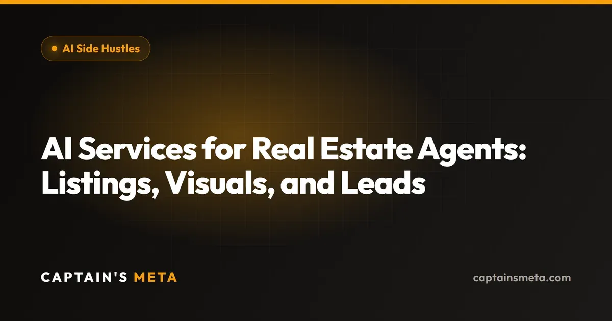 AI Services for Real Estate Agents: Listings, Visuals, and Leads