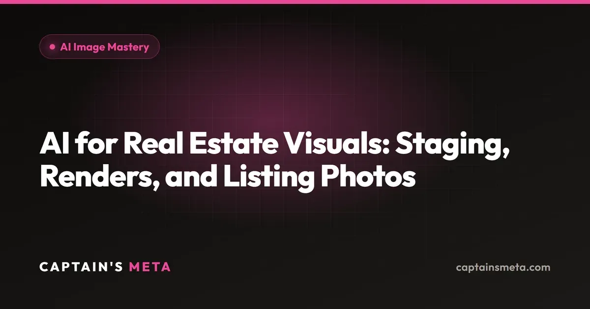 AI for Real Estate Visuals: Staging, Renders, and Listing Photos