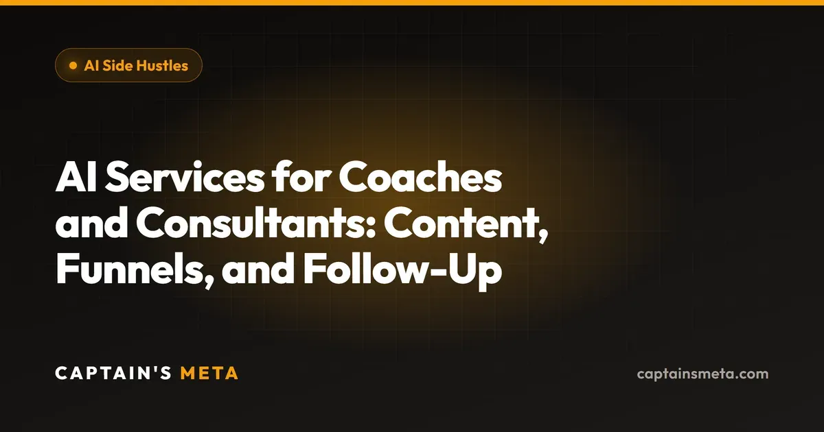 AI Services for Coaches and Consultants: Content, Funnels, and Follow-Up