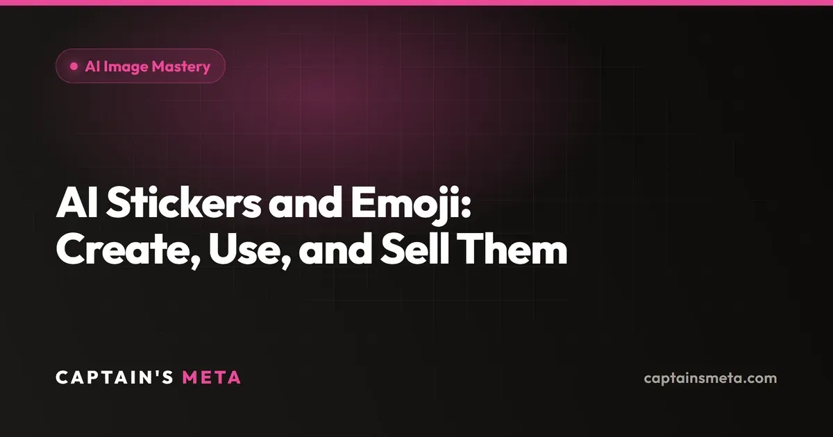 AI Stickers and Emoji: Create, Use, and Sell Them